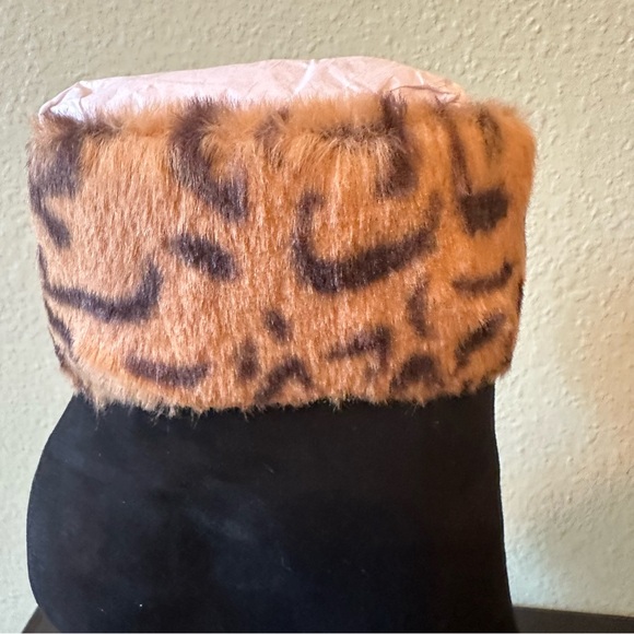 Shoe Dazzle Shoes Lilah Heeled Bootie‎ Black Caviar Leopard pointed toe stilleto - Picture 6 of 10